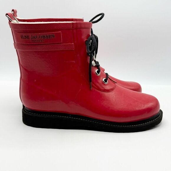 Ilse Jacobsen Hornbaek Red Rub2 Rubber Boots - Women’s US 10 / EU 41 - Picture 1 of 13